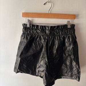 SHEIN Faux Leather Shorts